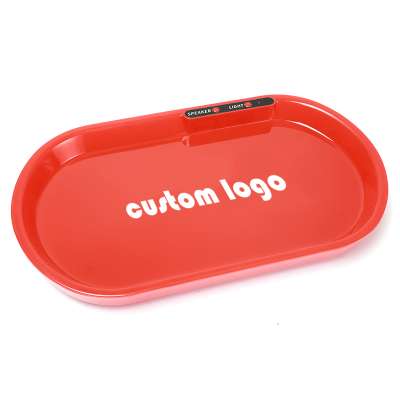 2020 Brand New Custom Acrylic Led in the Dark attach PVC board Tobacco Rolling Tray For Smoking