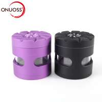 Onuoss Wholesale Factory JL-464JA-2 62*63mm-4  Portable Aluminum alloy Herb Grinder smoking accessories Custom available