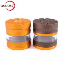 Onuoss Wholesale Factory JL-464JA-1 62*65mm-4  Portable Aluminum alloy Herb Grinder smoking accessories Custom available