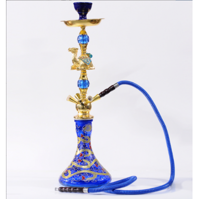 Arab Shisha  4 hose 21" Camel Animal Blue Hookah Shisha Nargila water glass vase pipes smoke  glass hookah